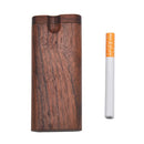 New Wooden Pipe Walnut Color Storage Pipes Two-In-One Set Box Natural Wood Holding Box with Ceramic One Smoking Hand Pipe Fittings