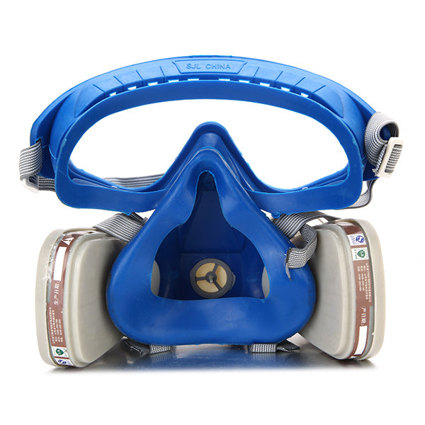 Silicone Full Face Respirator Gas Mask & Goggles Comprehensive Cover Paint Chemical Pesticide Mask