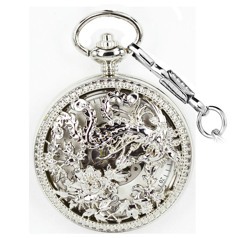 JIJIA JX025 Great Phoenix Metal Automatic Mechanical Watch Pocket Watch