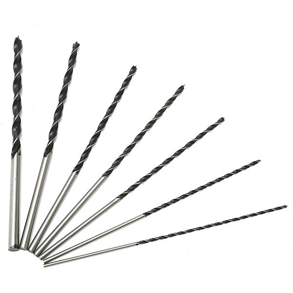 7pcs 300mm Extra Long Brad Point Twist Drill Bits Set 12 Inch Wood Working Drill Bit