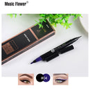 Music Flower Liquid Eyeliner Pencil Super Waterproof Black Double-Headed Stamps
