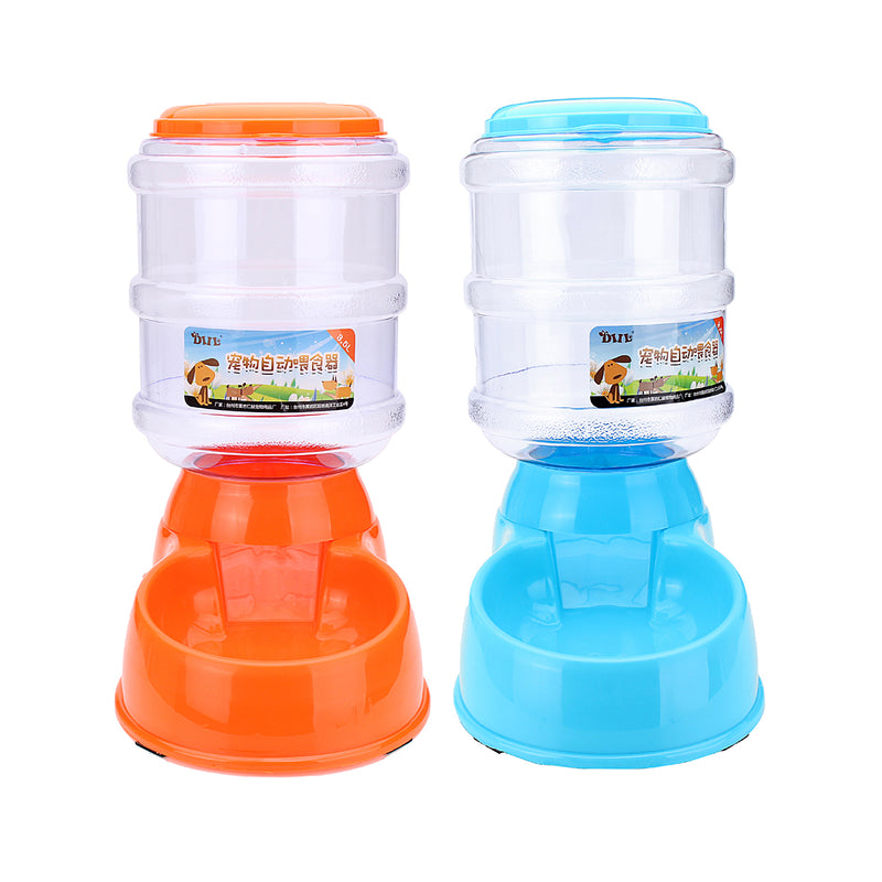 3.5L Large Automatic Pet Dog Cat Food Drink Dispenser Water Bowl Feeder Dish