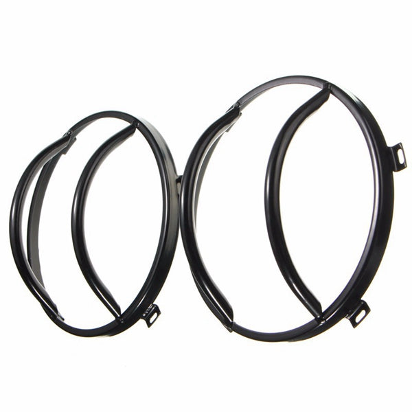 2pcs Headlight Iron Cover Turn Signal Light GrillE-mounted For Jeep Wrangler JK 2007-2015