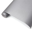 3D Motorcycle Silver Carbon Fiber Vinyl Decal Roll Car Wrap Stickers Sheet Film