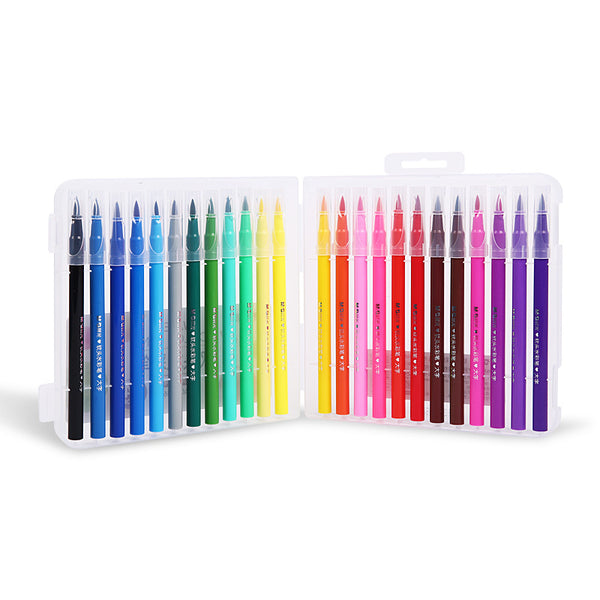M&G 12/18/24 Colors Watercolor Pen Set Soft Brush Manga Marker Pen Set Drawing Colored Pens for Sketch Art Supplies Gifts for School Kids