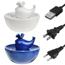 Pet Puppy Ceramic Auto Circulating Water Dispenser Ultra-quiet Cat Dog Drinking Fountain Bowl Drinker Water Feeder