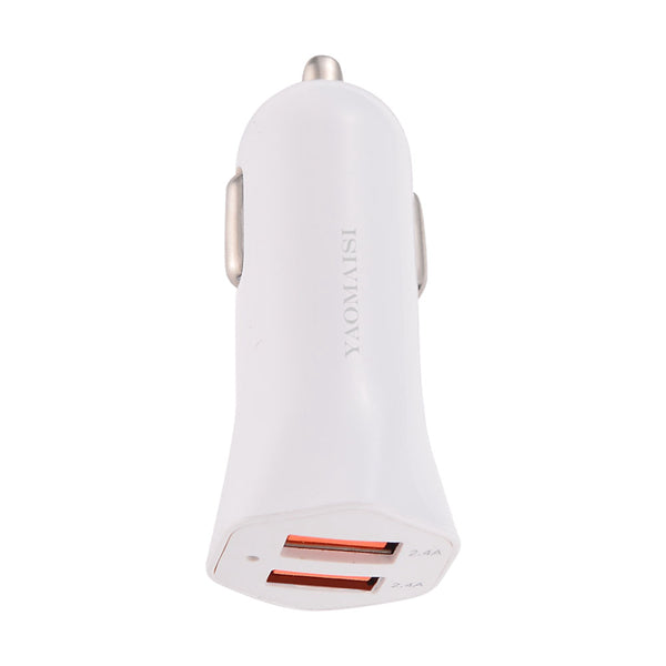 YAOMAISI 4.8A Dual USB Fast Car Charger For iPhone X 8Plus OnePlus 5 Xiaomi Mi6 Redmi Note 4 Mi A1