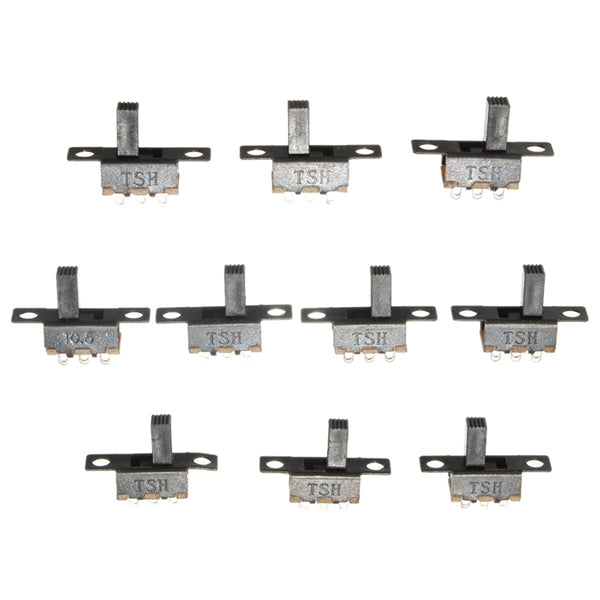 10Pcs Black Mini Size SPDT Slide Switches On-Off 100V 2A DIY Material