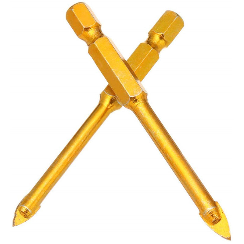 6Pcs 6-12mm Ceramic Tile Glass Drill Bit Set 1/4 Inch Hex Shank Triangle Head Drills