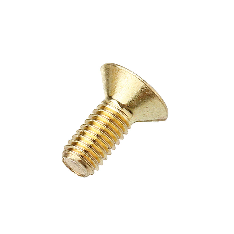 Suleve M5AH2 50Pcs Titanium Plated M5 Hex Socket Flat Head Countersunk Screws Alloy Steel 12.9 Grade Screw Bolt M5*12
