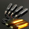 4pcs Motorcycle LED Turn Signal Indicator Blinkers Amber Light Carbon Body Shell