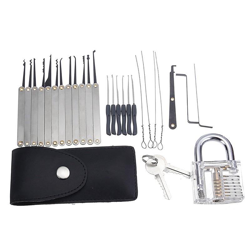 29Pcs Training Unlock Tool Skill Set Unlocking Lock Picks Set Key Extractor