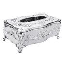 Elegant Tissue Box for Paper Towel Gold Silver Storage Boxes Container Napkins Holder Case Organizer
