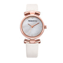 REBIRTH RE049 Simple Design Clock Women Wrist Watch Leather Strap Quartz Watches
