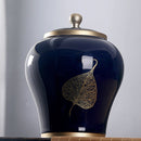 Luxurious Gradient Glaze Ceramic Funeral Pet Cremation Urn Memorial Container for Ashes Storage tank