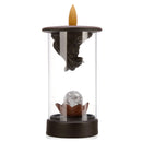 7 Color LED Changing Incense Burner Backflow Waterfall Smoke Censer Holder with Cones