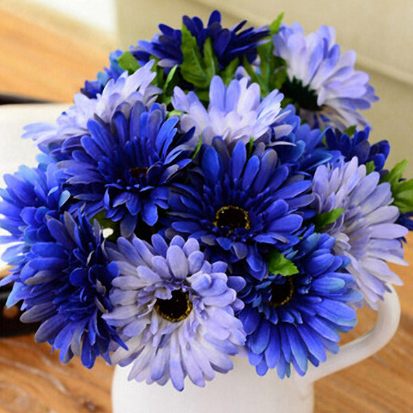 Egrow 100Pcs/Pack Gerbera Daisy Seeds Majorette Blue Halo Fragrant Bellis Flower Seeds