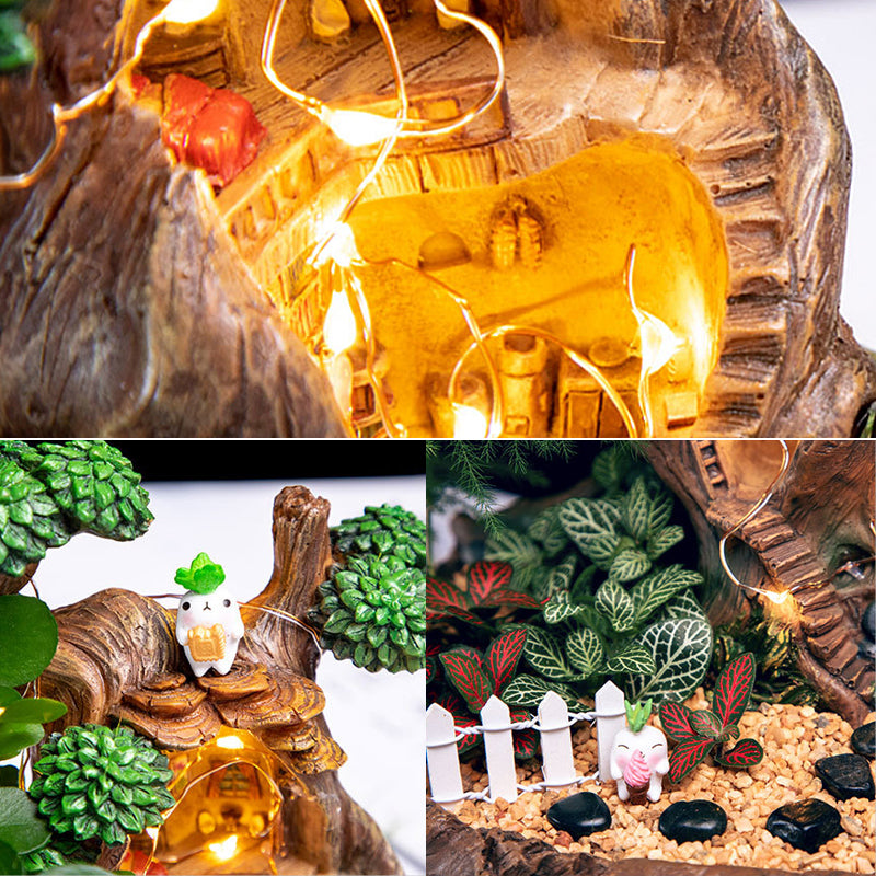 LED Creative Plants Pot Flower Plants Succulent DIY Container Home Garden Decorations