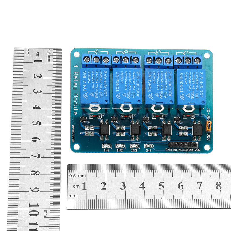 5pcs Geekcreit 24V 4 Channel Relay Module For  PIC ARM DSP AVR MSP430