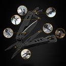 VOLKEN 11 in 1 Multifunctional Pliers Portable Outdoor Hikibg EDC Folding Knife Tool