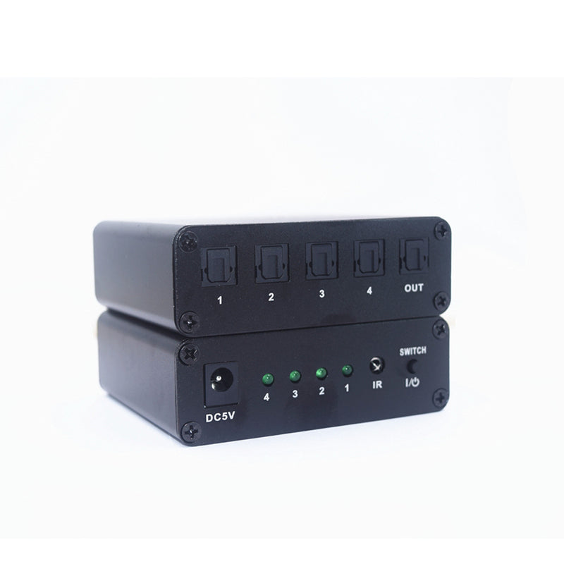 4 In 1 Out SPDIF/TosLink Digital Fiber Audio Switcher With The IR Infrared For Video