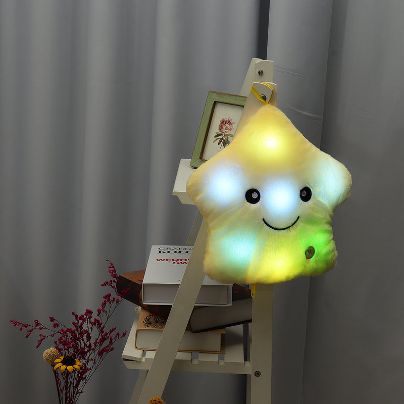 LED Light Star Stuffed Plush Cushion Sofa Pillow Glow Kid Toy Gift Home Decor UK