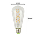 E27 4W ST64 Edison Dimmable Clear Gold Warm White Retro Edison LED Light Bulb AC110-130V AC220-240V