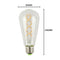 E27 4W ST64 Edison Dimmable Clear Gold Warm White Retro Edison LED Light Bulb AC110-130V AC220-240V