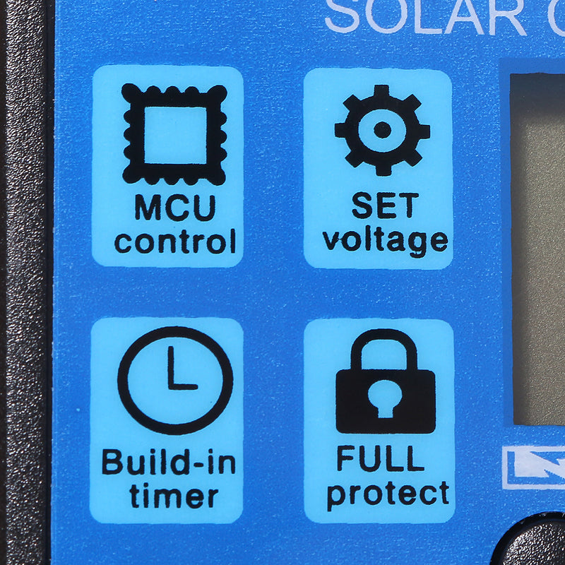 10A-60A 12V/24V Solar Panel Charger Controller Battery Regulator Dual USB LCD Display Solar Charge Controller