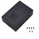 Black Aluminum Alloy Case Protective Shell Metal Enclosure + Black/Sliver Heatsink + Cooling Fan DIY Kit For Raspberry Pi 4
