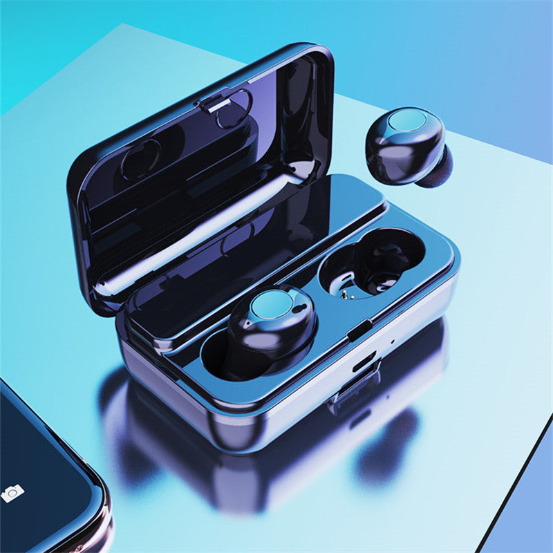 F9 TWS Dual bluetooth 5.0 Wireless Stereo Earphone IPX5 Waterproof Button Touch Auto Pair Gaming Headphone with 2000mAh Power Bank for Xiaomi