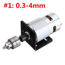 Machifit DC 12V Lathe Press 795 Motor With Drill Chuck and Mounting Bracket or 24V 15A 360W Power Convertor
