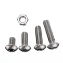 Suleve MXSS6 440Pcs A2 Stainless Steel Round Head Hexagon Screw Nut Kit Set M3 M4 M5