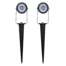 Solar Powered Two Spotlights LED Waterproof Outdoor Garden Lawn Yard Porch Walkway Lamps