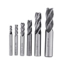 6pcs 3/16-5/8 Inch Imperial Milling Cutter Set High Speed Steel CNC Milling Bit Spiral End Mill Cutter