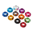 Suleve M3AN13 50Pcs M3 Cup Head Hex Screw Gasket Washer Nuts Aluminum Alloy Multicolor