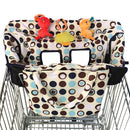 Baby Kids Shopping Cart Cover Cushion 2-in-1 High Chair Cover Machine Washable Folds Into Compact Carry Bag for Boy or Girl
