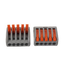 Excellway 60Pcs 2/3/5 Holes Spring Conductor Terminal Block Electric Cable Wire Connector