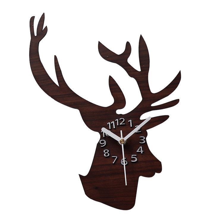 Emoyo ECY005 DIY Creative Deer Head Wall Clock Animal Wall Clock For Home Office Decorations