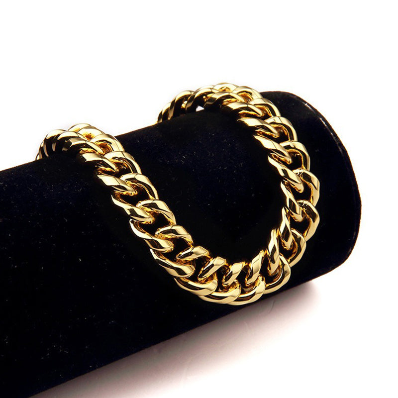 Trendy Stainless Steel Chain Bracelet Fashion Men Gold Bracelet