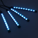 AMBOTHER 4PCS LED RGB Car Interior Floor Decoration Lights Bars Wireless bluetooth APP Control Atmosphere Lamp Strip with Car Lighter