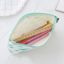 Inverted trapezoidal student pencil case Creative stationery zipper pencil case stationery bag
