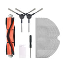 9pcs Replacements for Xiaomi Mijia 1C Vacuum Cleaner Parts Accessories 2*Side Brushes 1*Main Brush 4*Rags 1*Screwdriver 1*White Brush
