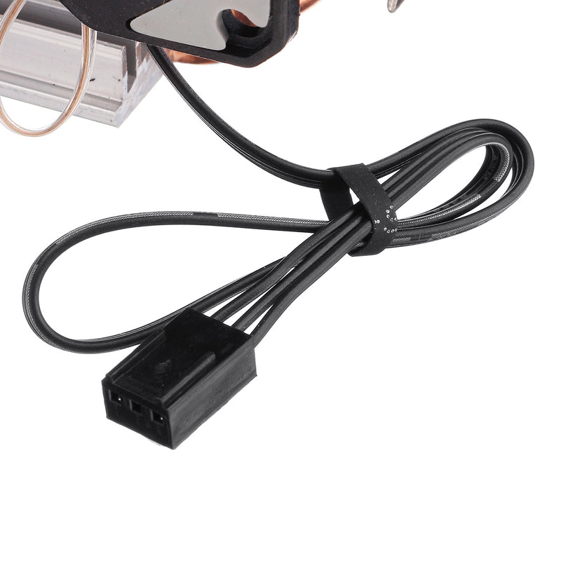 9CM Double Copper Tube Aurora DIY Game Cooling Fan CPU Radiator For 775/115x/1366/AMD Series