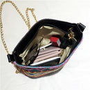 Women Ring Handle Straw Bucket Barrel Bag Beach Pouch Rattan Messenger Handbag Tote Outdoor Travel