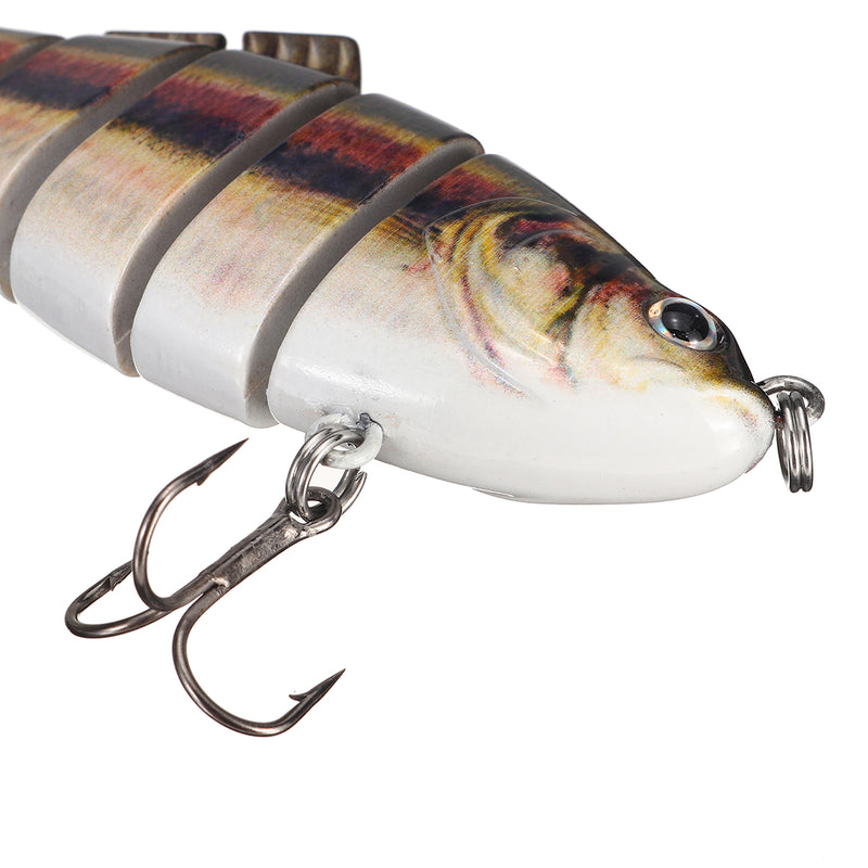 ZANLURE 10cm/17g Fishing Lure 6-Segement Pike Lure With Mouth Swimbait Fishing Bait