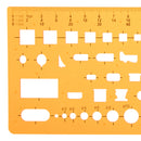 Architecture Plan Design Drawing Template KT Soft Plastifc Ruler Building Formwork Drafting Stencil