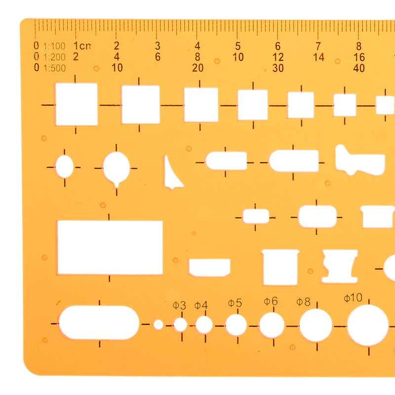 Architecture Plan Design Drawing Template KT Soft Plastifc Ruler Building Formwork Drafting Stencil