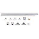 Machifit 13pcs 500mm CNC Parts Optical Axis Guide Bearing Housings Aluminum Rail Shaft Support Screws Set