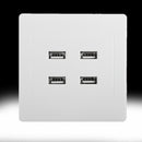 3.1A AC Power Wall Receptacle Socket Plate  Charger Outlet Panel with 4 USB Port